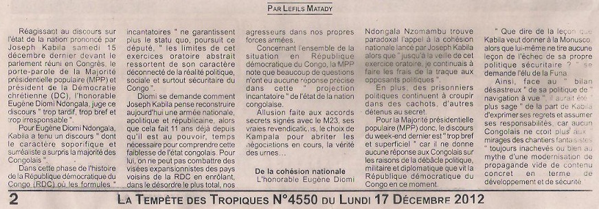 LA TEMPETE DES TROPIQUES NÂ°4550