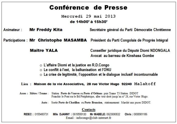 CONFERENCE DE PRESSE SG DC