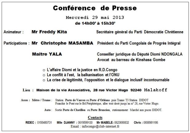 CONFERENCE DE PRESSE SG DC