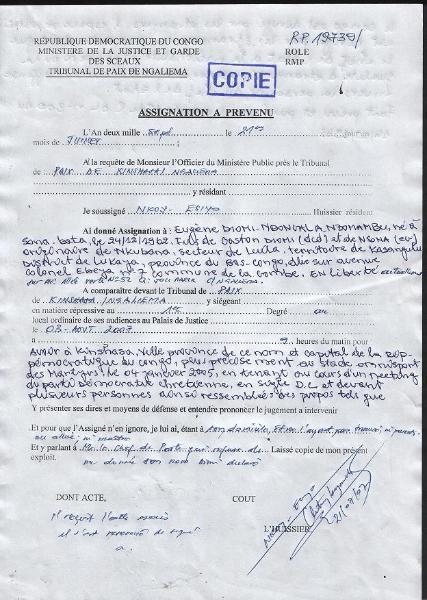 Résultat de recherche d'images pour "ASSIGNATION STADE DES MARTYRS? DIOMI"