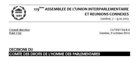 decisions uip octobre 2013