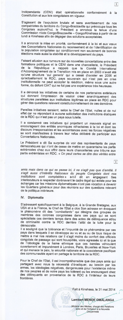 communique kabila pag 3 et 4