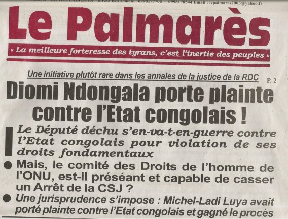 LE PALMARES TITRE A LA UNE 001