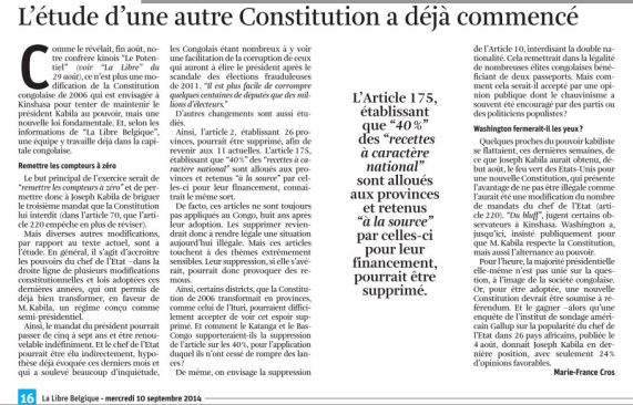 LIBRE BELGIQUE DU 160914