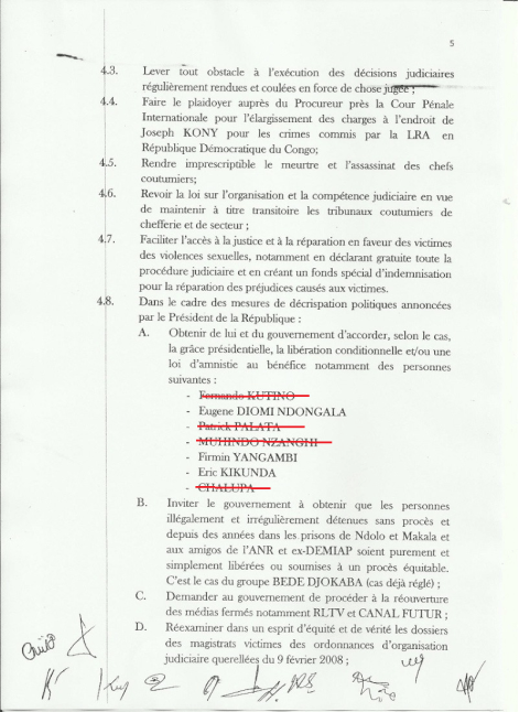 RAPPORT CONCERTATIONS PRISONNIERS POLITIQUES A LIBERER