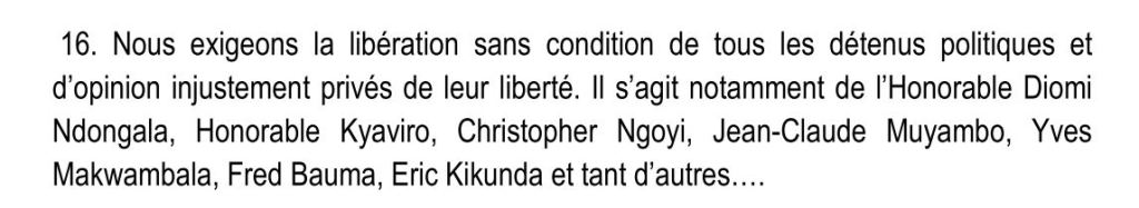 dec dynamique opposition sur prisonniers politiques 05.08.15
