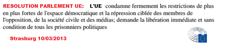 ue libération prisonniers politiques
