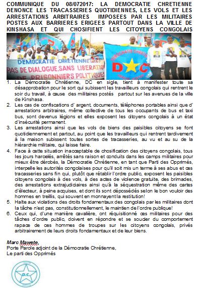 communique dc 08072017