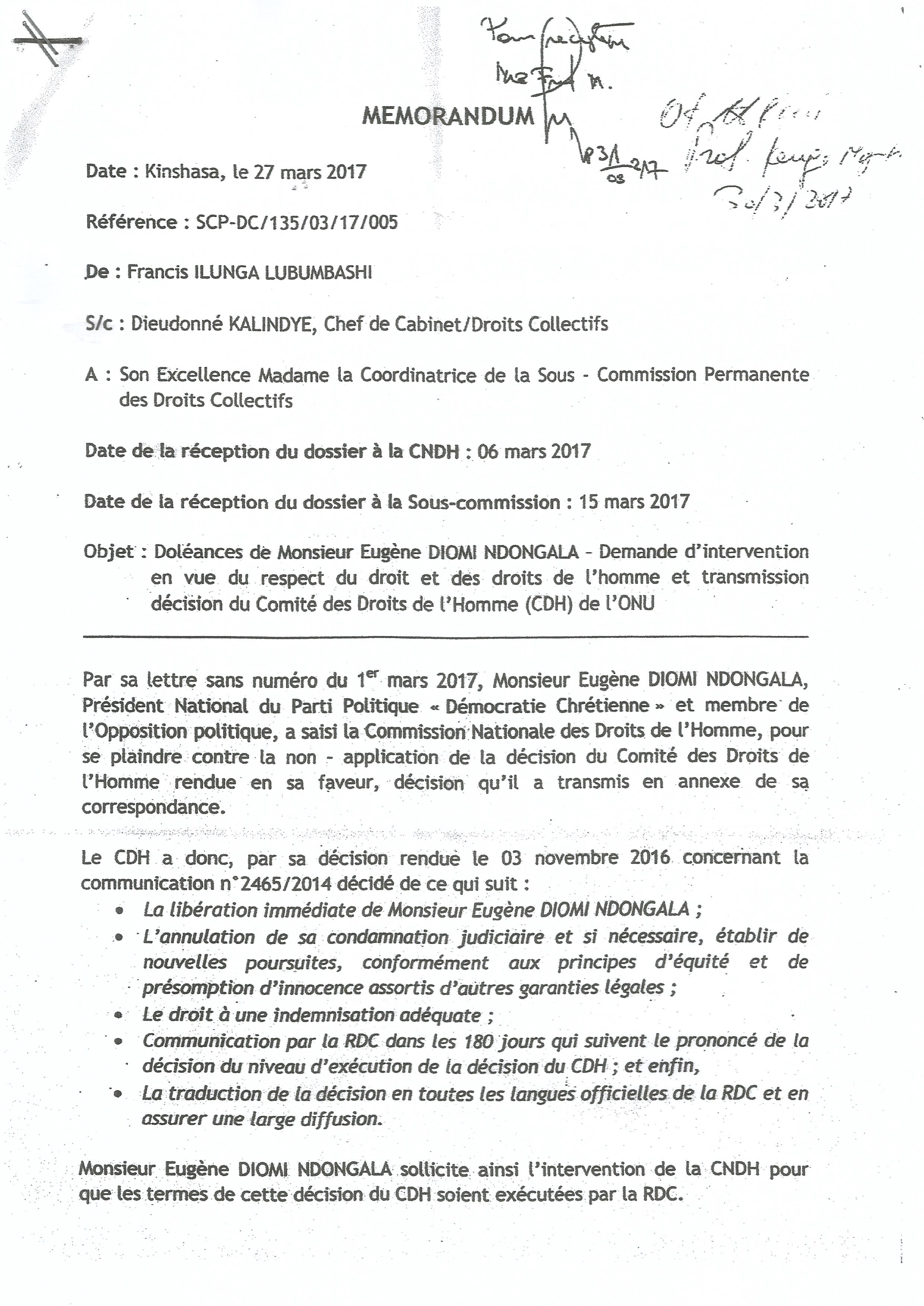 MEMORANDUM DE LA CNDH 1