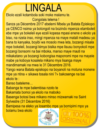 message eglise lingala