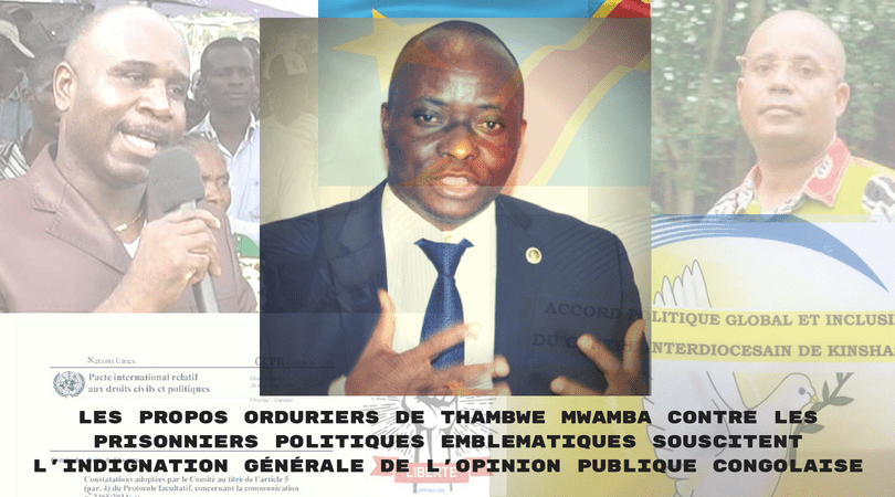 Les propos orduriers de Thambwe Mwamaba souscitent l