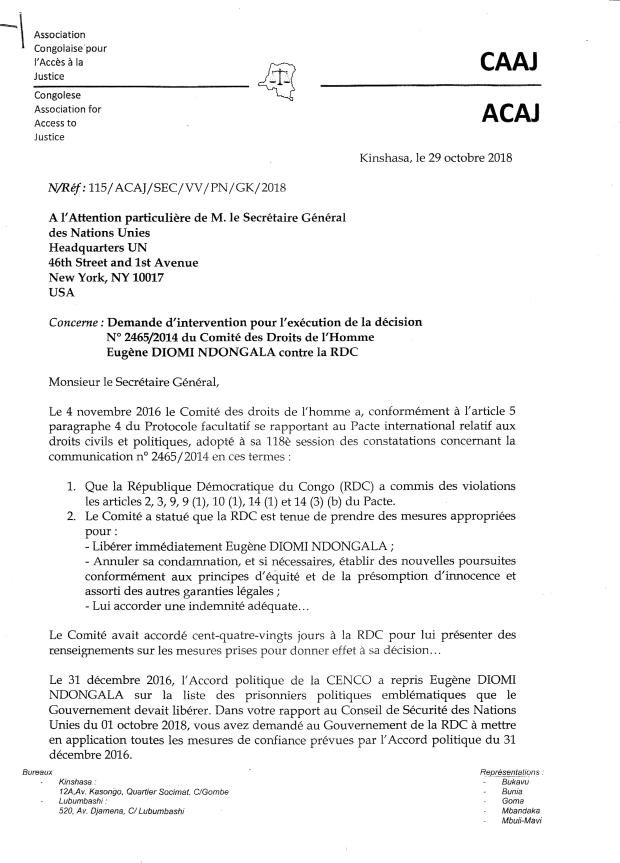 LETTRE AU SG ONU 291018 1