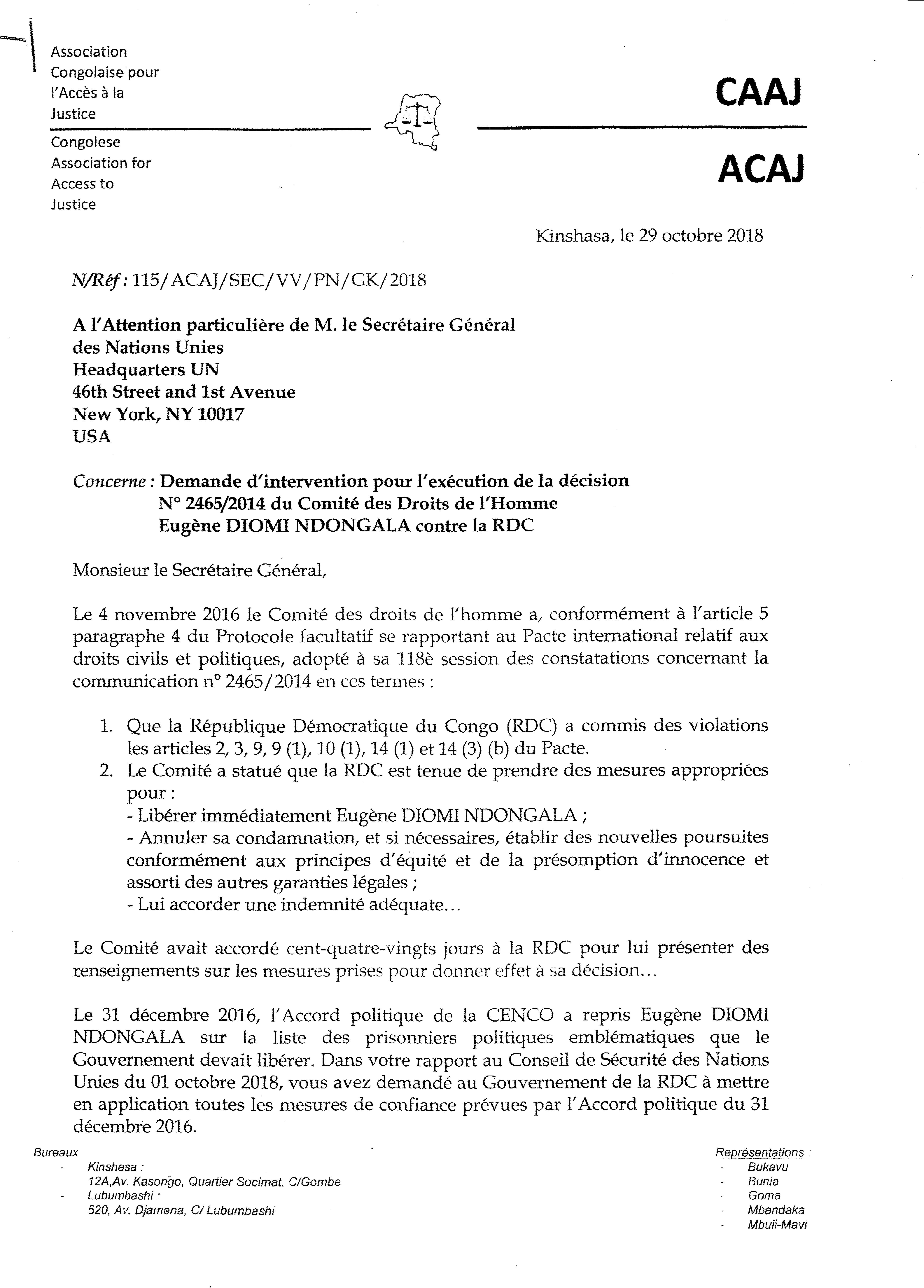 LETTRE AU SG ONU 291018 1